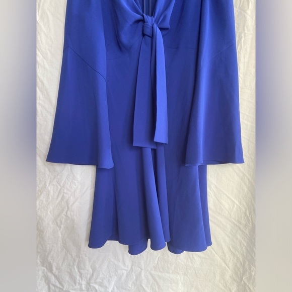 Diane von Furstenberg Tie Front Mini Crepe Dress Size 10 NEW - Picture 5 of 16